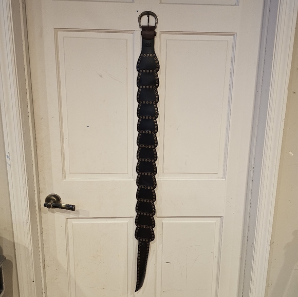 Brown studded belt - Picture 3 of 3